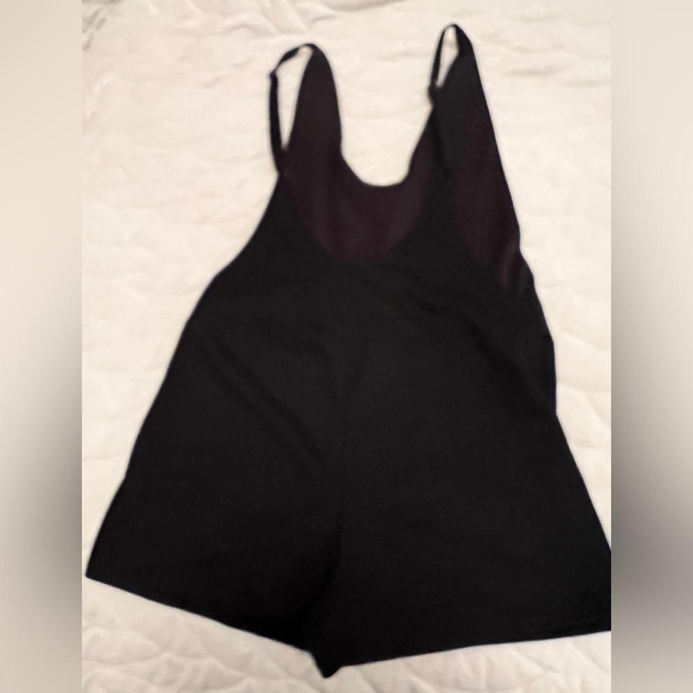 Backless low scoop romper